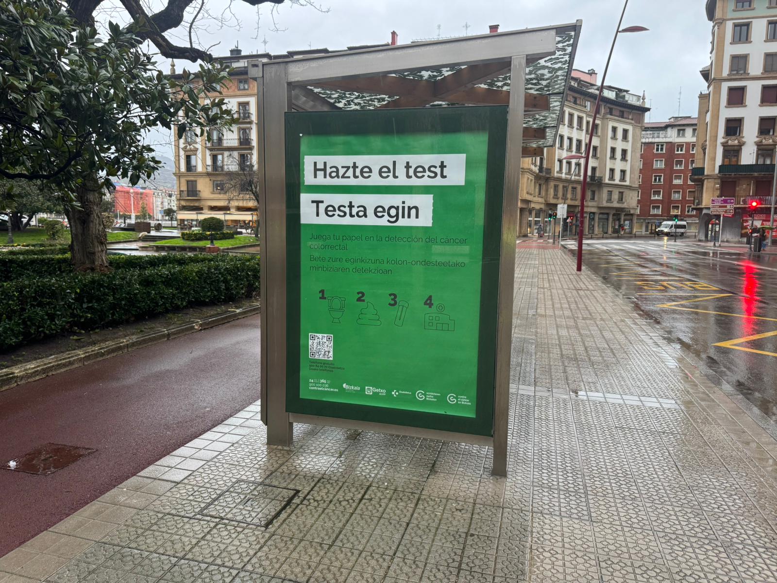 Ejemplo de marquesina en Getxo (Puente Vizkaia)