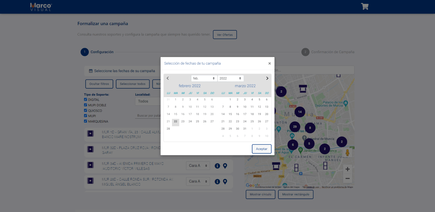 marco visual publicidad exterior en murcia