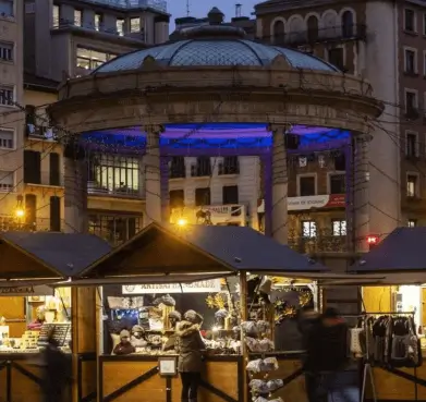 Publicidad exterior durante la Feria de Navidad de Baracaldo