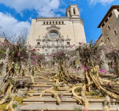 Publicidad exterior durante Temps de Flors en Girona