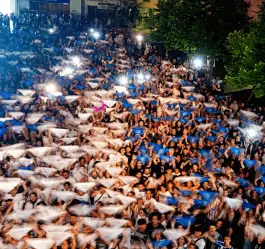 Fiesta Mayor de Blancs i Blaus en Granollers