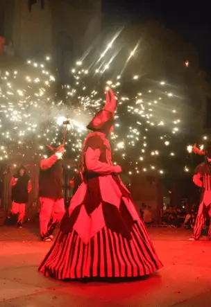 Actos festivos en el centro de Igualada