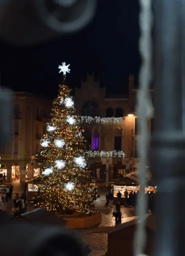 Publicidad exterior durante el Mercat de Nadal de Reus